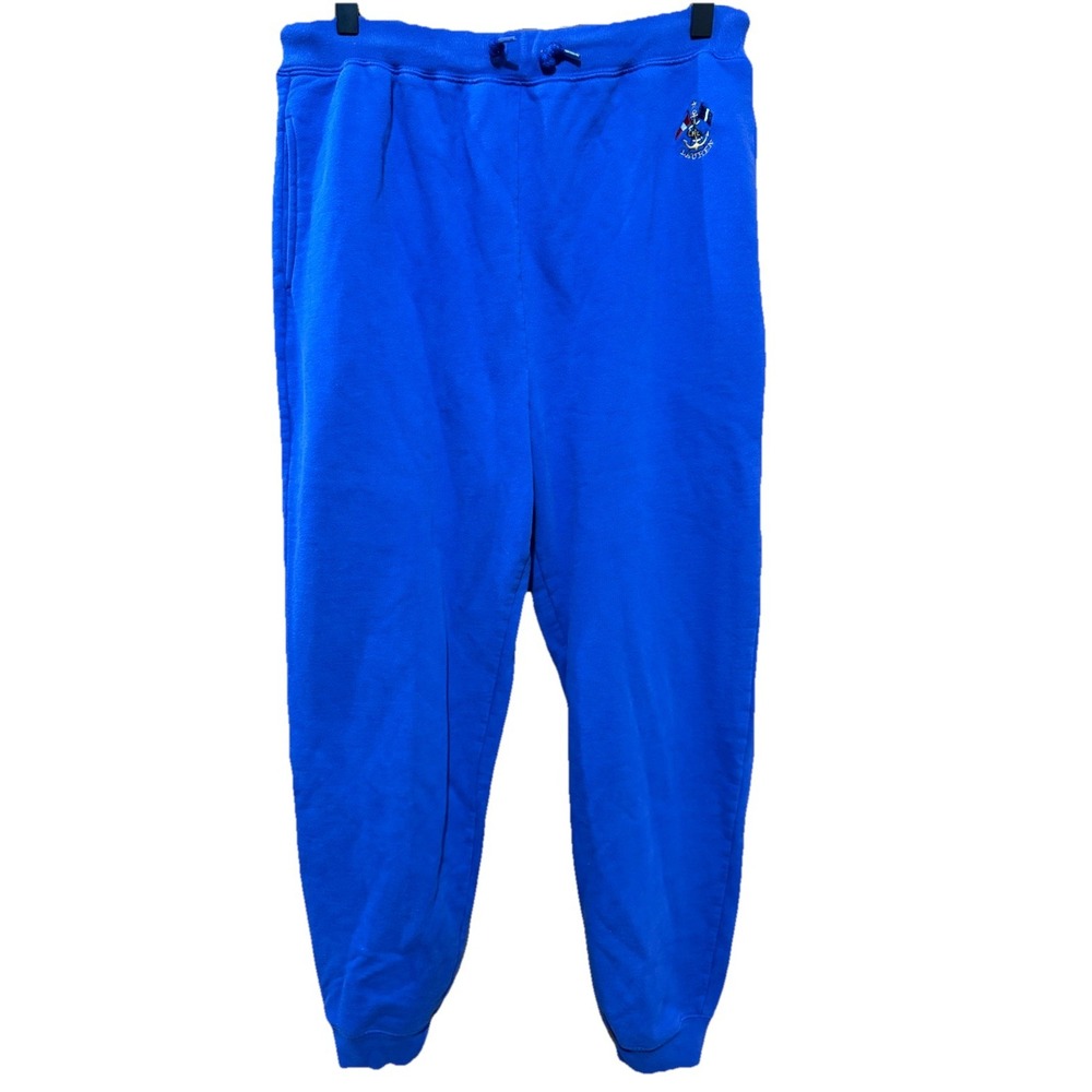 Vintage Lauren Ralph Lauren LRL Joggers Sweat Pants Womens Blue Anchor Logo